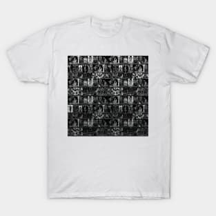 Silver and Black Major Arcana Tarot Pattern T-Shirt